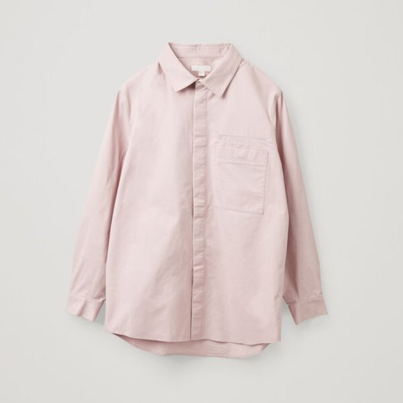 COS Mens Cotton Pink Shirt - Picture 1 of 8